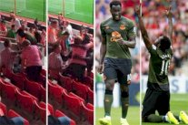 لوكاكو يعتذر لمشجعة مسنة أصابها بكرة طائشة 