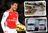 أليكسيس سانشيز يتضامن مع مدينته التشيلية المنكوبة