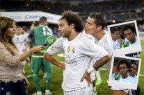 رونالدو وجيمس يمازحان مارسيلو أثناء مقابلة تلفزيونية