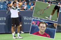 صبي كرات التنس يتسبب في ضحك الجمهور بسبب حشرة!