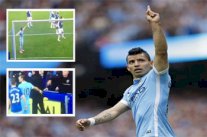 أغويرو يوقف مباراة السيتي لطلب مساعدة أحد المشجعين