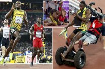 بولت تجاوز كل منافسيه ولم يستطع النجاة من سقوط طريف!