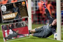 حارس برشلونة يظفر بجائزة 