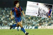 مارادونا يحتفل بمرور 33 عاماً على احترافه في برشلونة