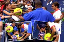 السويسري فيدرر يعيد البسمة لطفل صغير