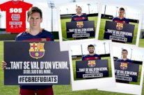 ميسي ورفاقه يقودون حملة لمساعدة اللاجئين السوريين