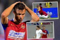 مدافع روماني يشهر بطاقة صفراء في وجه مهاجم