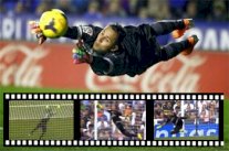 نافاس يتصدى لركلة حرة على طريقة البرازيلي 