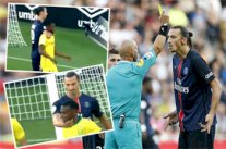 إبراهيموفيتش يداعب مدافع نانت بمحاولة خنقه