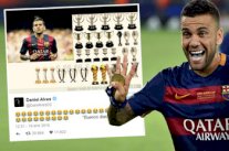 ألفيس يرد على رونالدو بنشر ألقابه الـ 30 في صورة !
