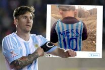 ميسي يبحث عن طفل عراقي فقير لمنحه قميصه الحقيقي