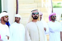 محمد بن راشد يشهد سباق المرموم ومنافسات الشندغة للإسطبلات