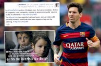 ميسي يطالب المعنيين بإنهاء الأزمة السورية ومعاناة الملايين