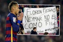 جماهير برشلونة لرئيس ريال مدريد: نيمار ليس فيغو!