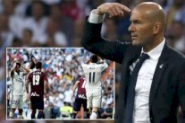 زيدان وبّخ لاعبي ريال مدريد بعد التعادل مع إيبار