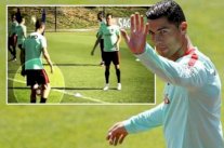 بيبي يفشل في تقليد مهارة رونالدو في تدريبات البرتغال