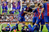 جماهير فالنسيا تعتدي على نيمار وسواريز بعد هدف ميسي القاتل !