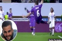 مدافع ريال مدريد يسجل هدفاً 