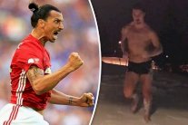 إبراهيموفيتش يتمرن بدون ملابس في منطقة متجمدة