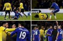 دييغو كوستا يدخل في شجار ويوجه ضربة في وجه أحد خصومه