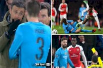 هل تعمد بيكيه نيل بطاقة صفراء في لقاء