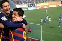 محاولة فاشلة لتقليد ركلة جزاء ميسي وسواريز بأقدام أفريقية