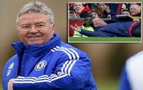 غوس هيدينك يسخر من سقوط مواطنه فان غال الطريف