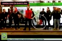 مشجعو أرسنال قاموا بأعمال شغب في مدينة برشلونة 