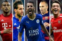 الجزائري محرز أفضل لاعب وسط هداف في الدوريات الأوروبية