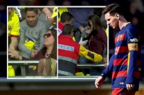 ميسي يُخطئ التسديد .. ويتسبب في كسر يد احدى مشجعات فياريال 