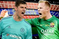 كونتي يفتح باب الرحيل لحارسه كورتوا والانضمام إلى برشلونة