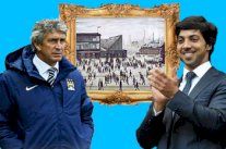 الشيخ منصور بن زايد يودع مدرب السيتي بهدية 