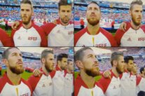 بيكيه يثير جدلاً واسعاً أثناء عزف النشيد الوطني لإسبانيا