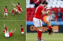 ابنة غاريث بيل تخطف الأنظار في احتفال ويلز بالتأهل