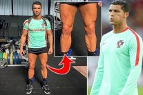 رونالدو يستعرض عضلاته قبل مواجهة بولندا