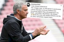 مورينيو يقدم اعتذاره لجماهير تشيلسي بعد واقعة الـ