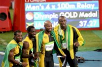 ذهبية التتابع أربع مرات مئة متر لرجال جامايكا