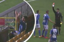 احتفالية هدف غريبة تتسبب في طرد لاعب سويدي من المباراة !