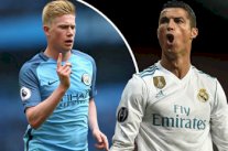 الأرقام تكشف الفوارق الشاسعة بين رونالدو مع الريال ودي بروين مع السيتي