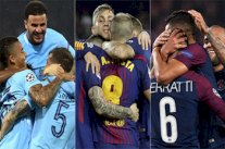 برشلونة وسان جيرمان ومانشستر سيتي أفضل ثلاثي في الدوريات الأوروبية
