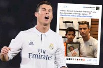 كريستيانو رونالدو يكررها : أنقذوا أطفال سوريا !