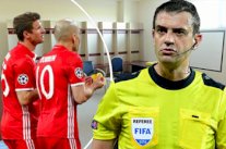 لاعبو بايرن ميونيخ يقتحمون غرفة طاقم الحكام المجري ويمطرونهم بـ