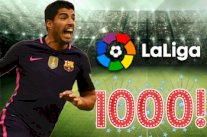 الأوروغوياني لويس سواريز يسجل الهدف رقم 1000 في الدوري الإسباني