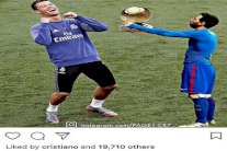 رونالدو معجب بصورة تسخر من ميسي