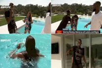 بوغبا يلقي بمراسلة في حمام سباحة