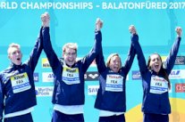 اوليفييه ومولر يقودان فرنسا الى ذهبيتها الرابعة في مونديال السباحة