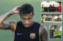 نيمار يغادر تدريبات برشلونة بعد شجار مع زميله الجديد سيميدو
