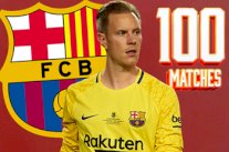 الألماني مارك تير شتيغن يرفع رصيده من المباريات إلى 100 مع برشلونة