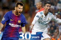 ميسي ورونالدو يتجاوزان الـ 30 عاماً دون إعطاء مؤشرات عن تراجعهما