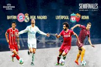 بايرن ميونيخ-ريال مدريد وليفربول-روما في نصف النهائي